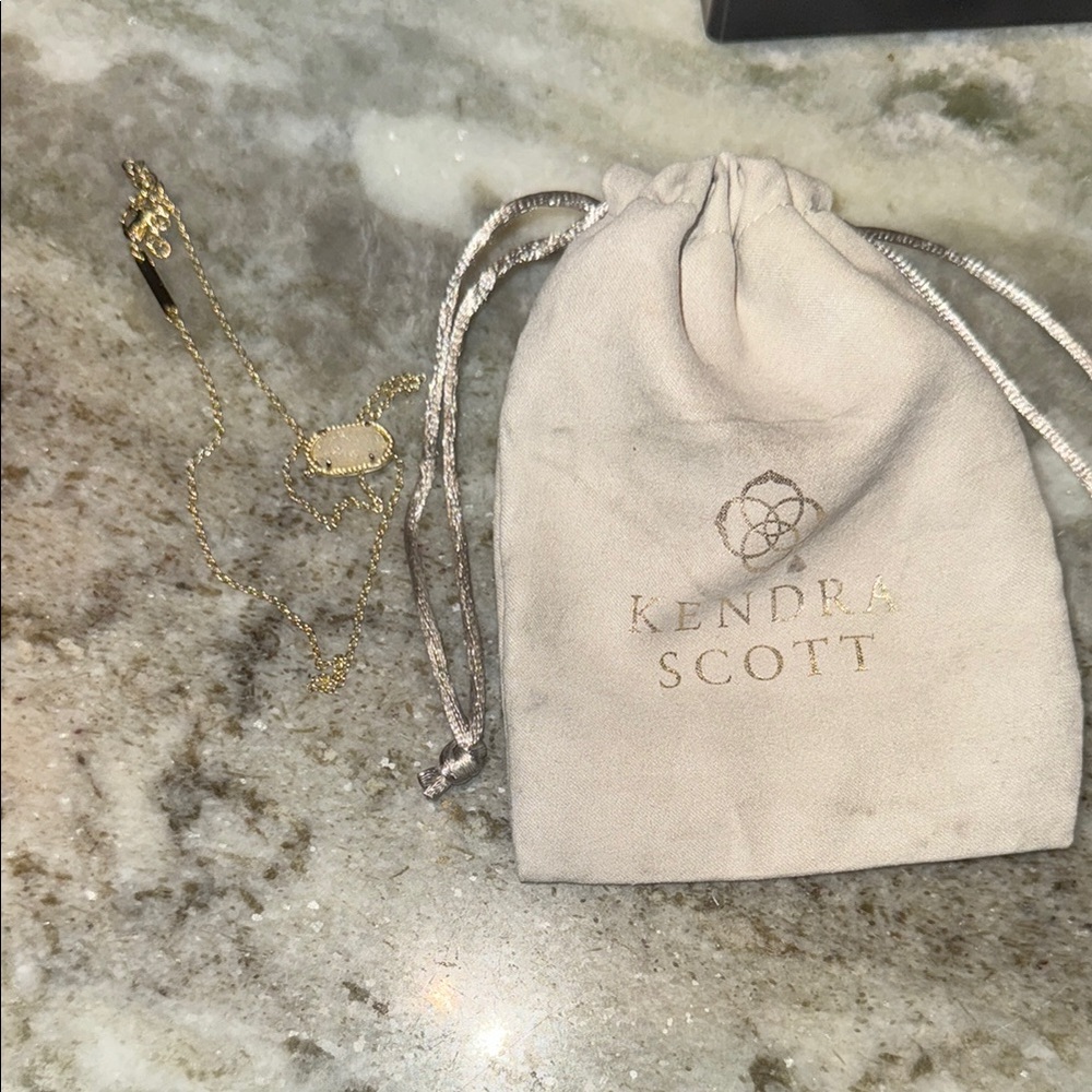 Elegant Opal Kendra Scott Gold Necklace